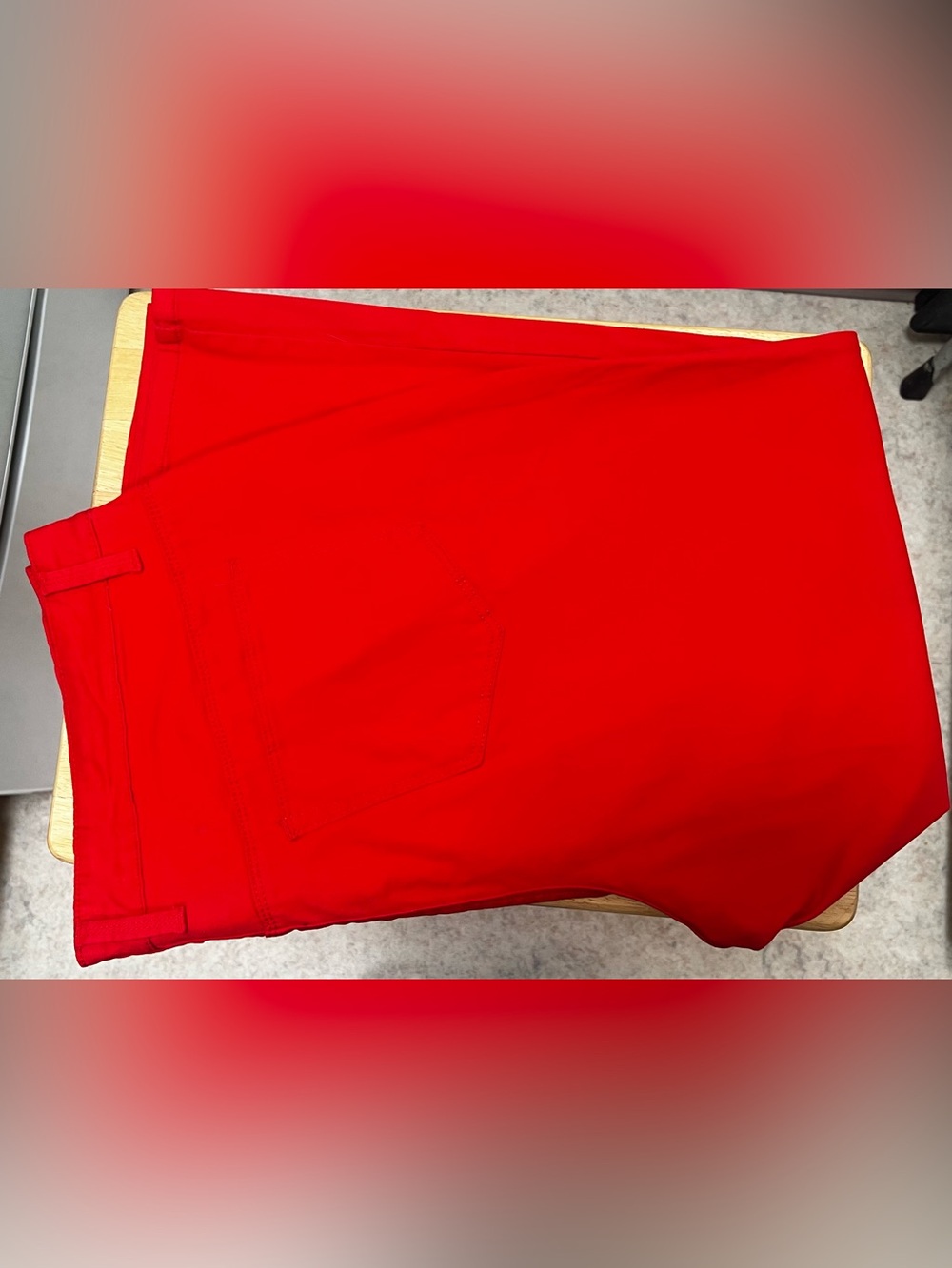 Plus-Size High-Rise Straight-Leg Pants in Red 22WP - Picture 6 of 7